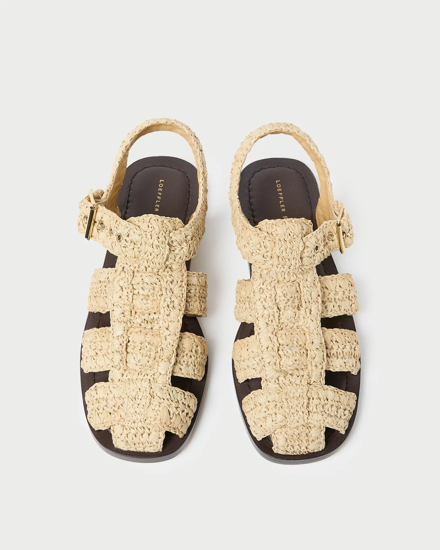 Sawyer Natural Crochet Caged Sandal