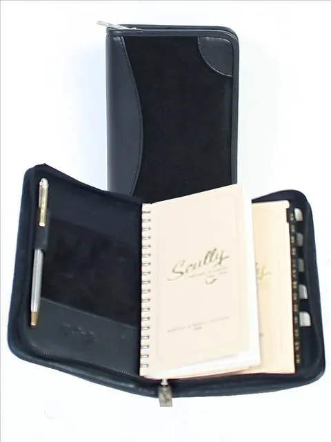 Scully Leather Suede Zip Pocket Planner Assorted Colors