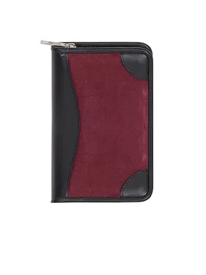 Scully Leather Suede Zip Pocket Planner Assorted Colors
