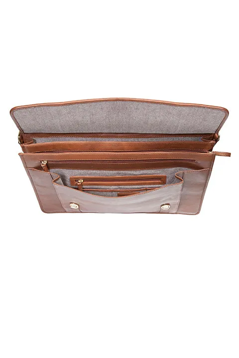 Scully Overnight leather workbag