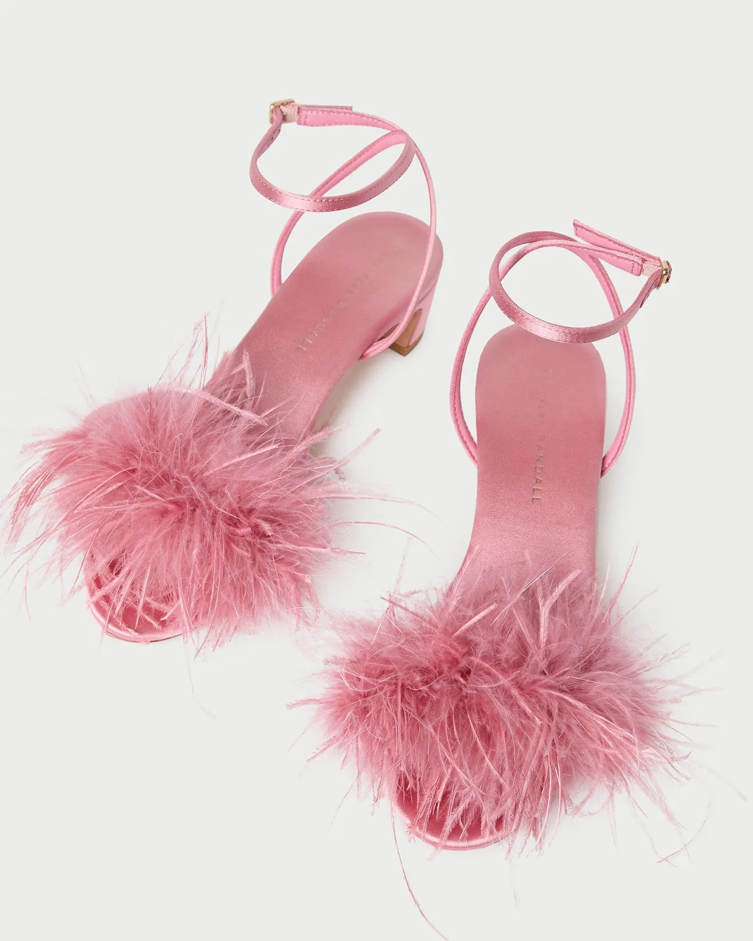 Senna Rose Satin/Feather Sandal