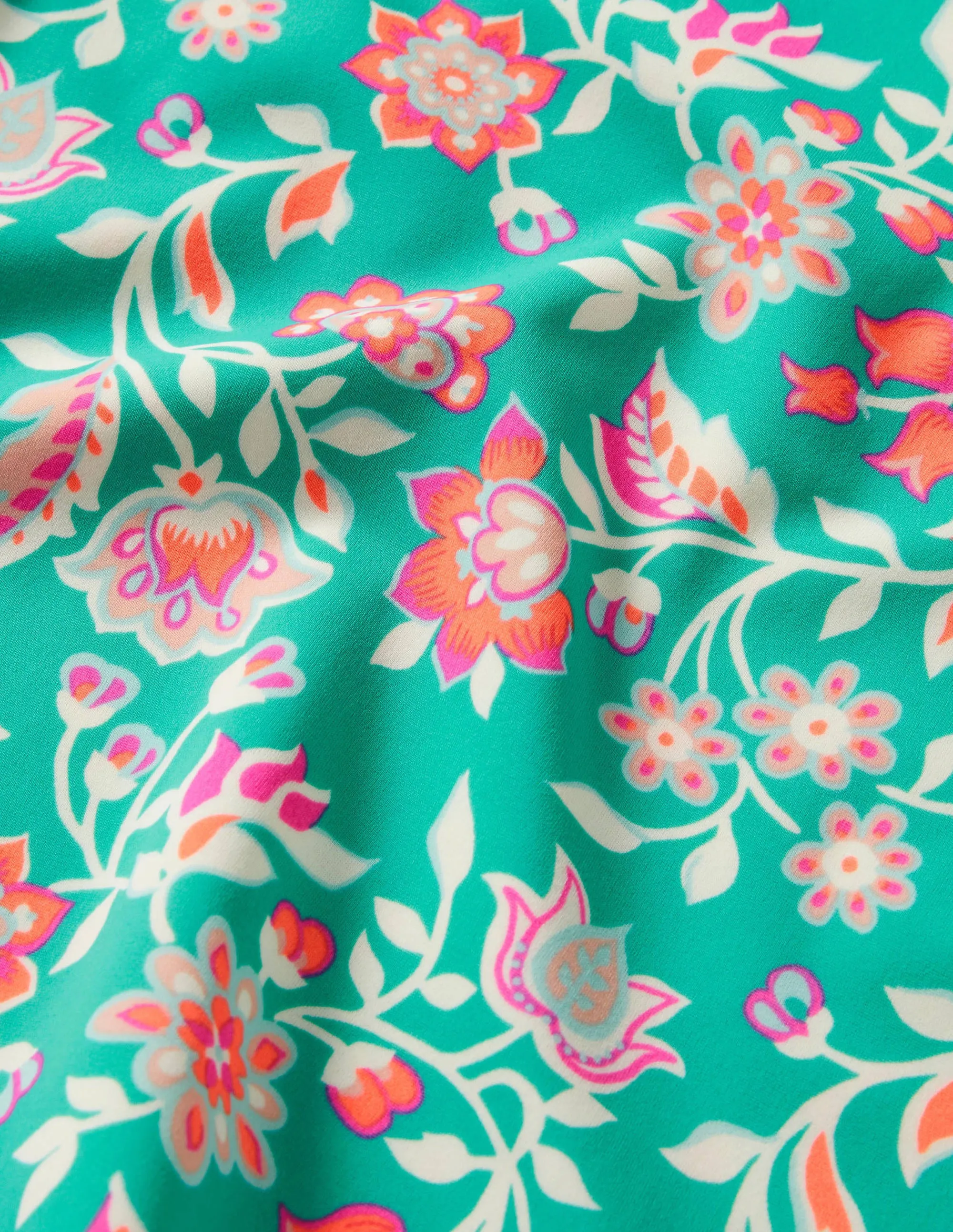 Short Sleeve Rash Vest-Tropical Green Paisley