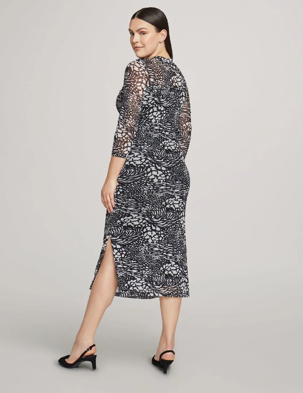 Side Ruched Midi Dress - Sale