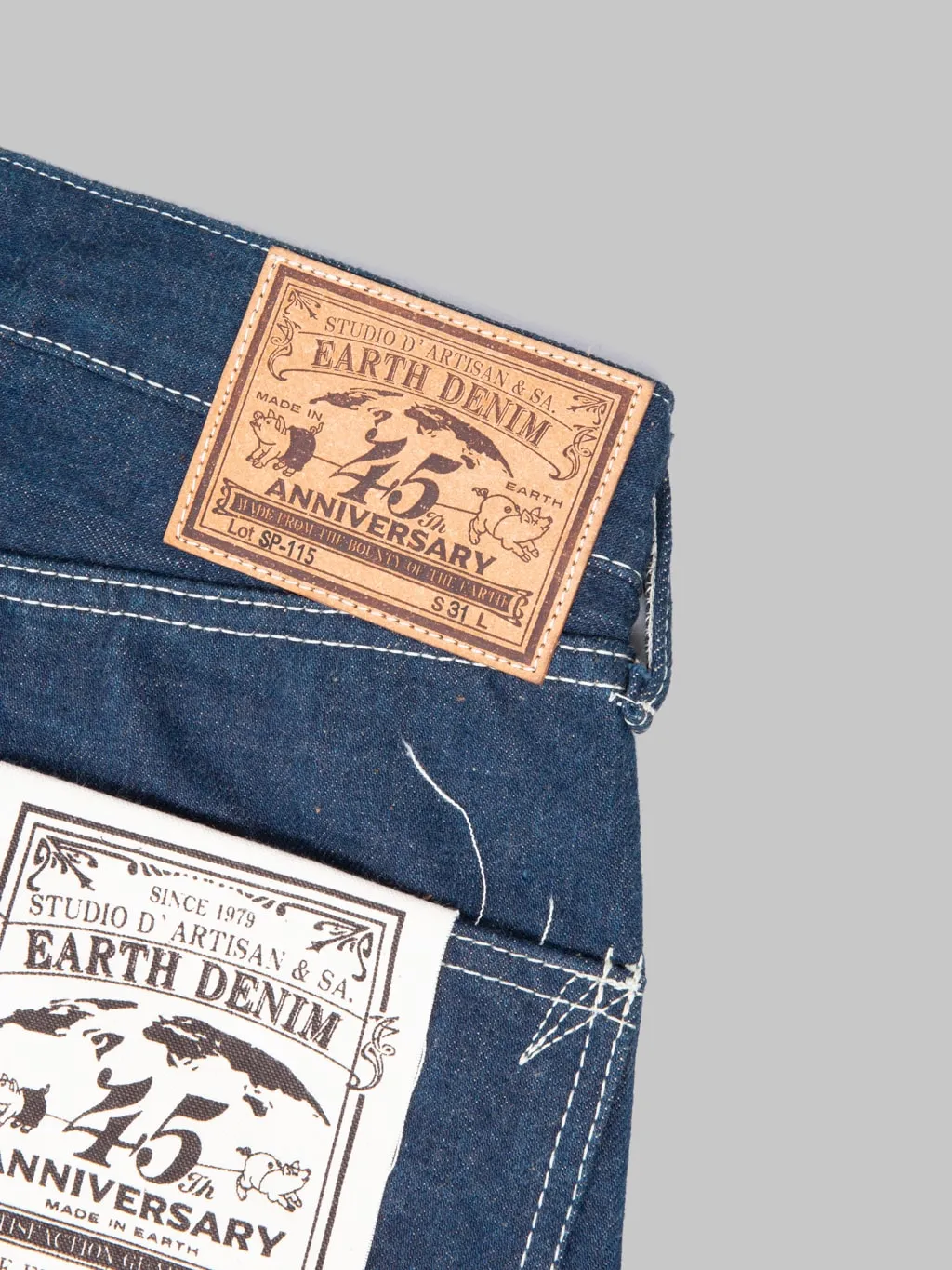 Studio D'Artisan SP-115 15oz Earth Denim 45th Anniversary Regular Straight Jeans