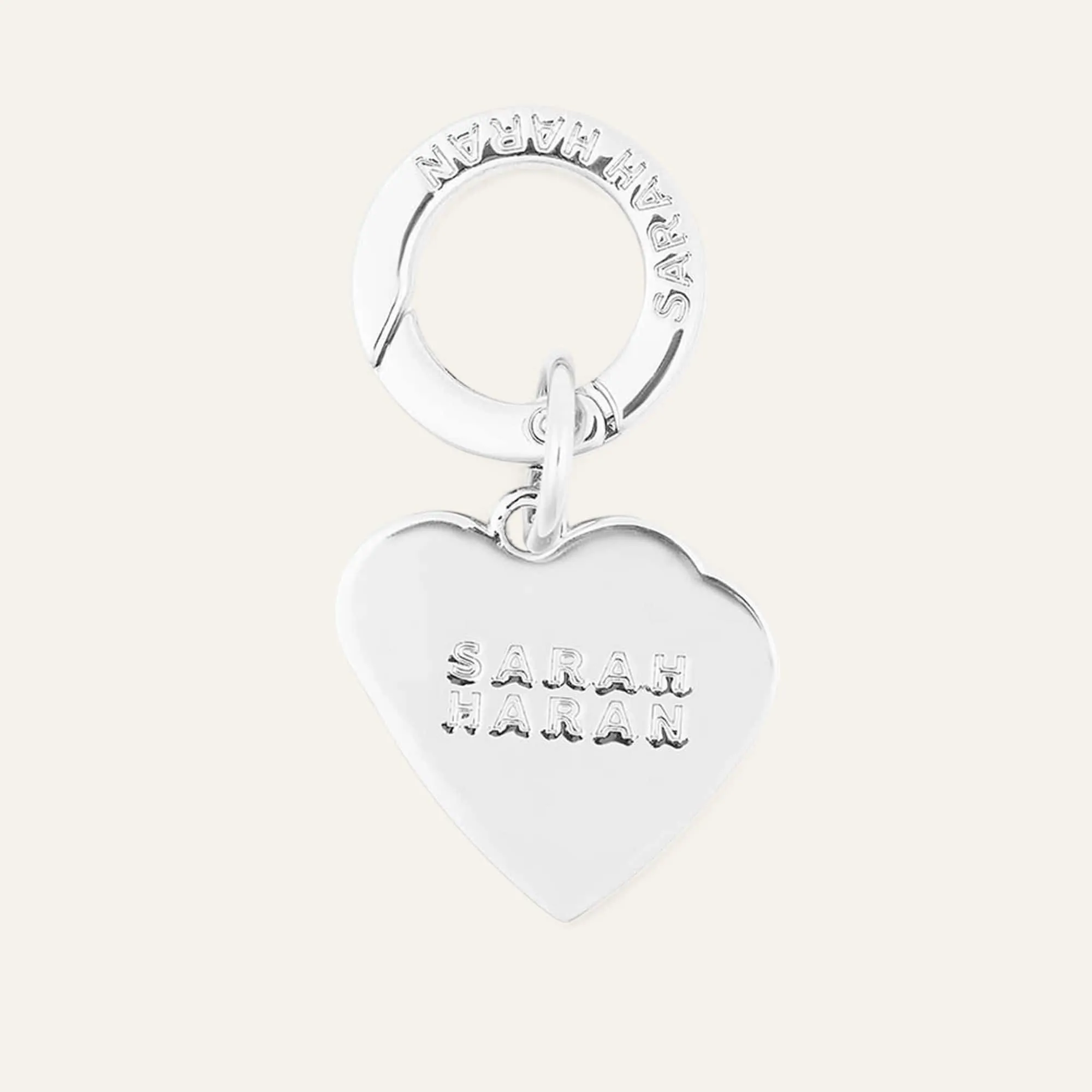 Tassel Topping | Pink Heart with Silver hardware