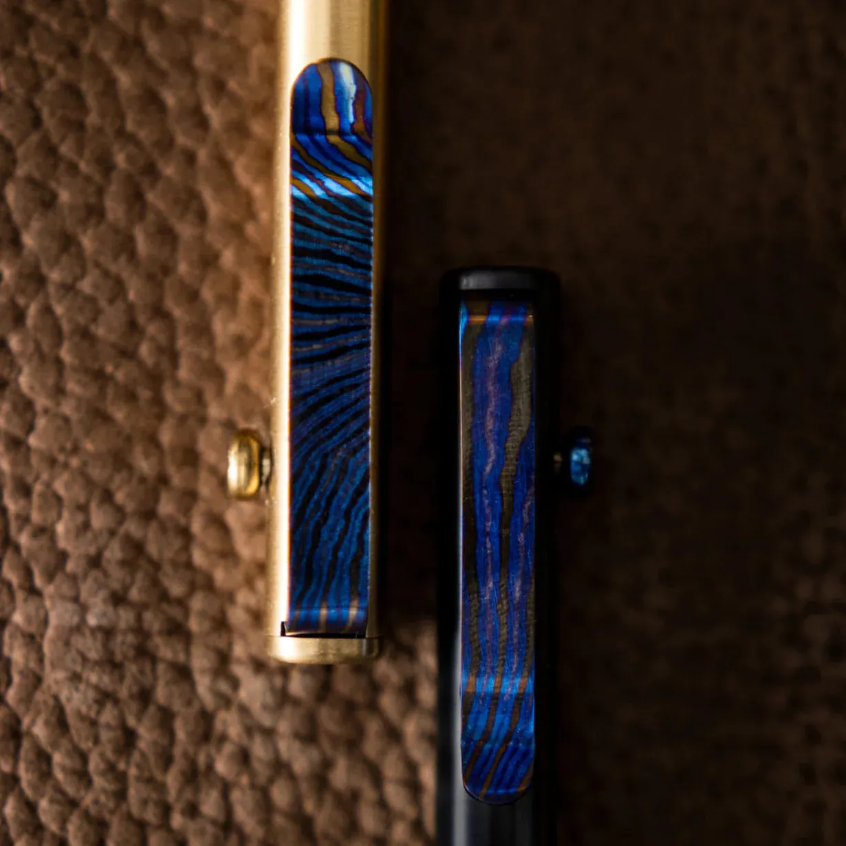 Titanium Damascus Pen Clip
