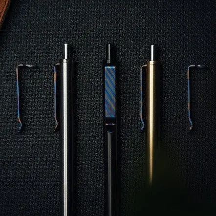 Titanium Damascus Pen Clip