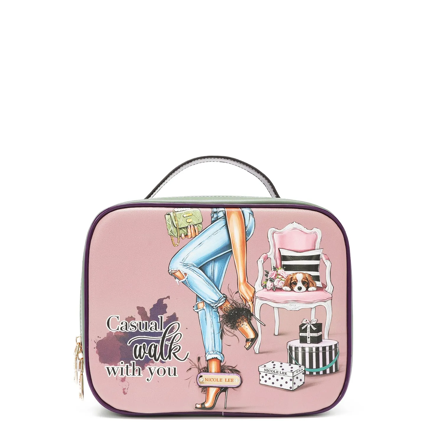 TRAVEL HANDBAG WITH POUCH SET